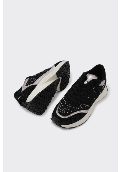 Derinet Comfort Taban Kadın Sneaker Siyah Taş Siyah Taş