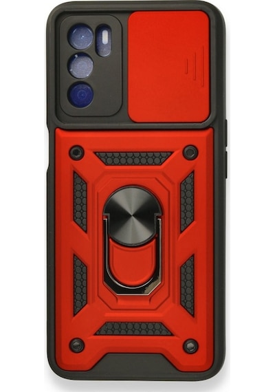 Oppo A16 Kilif Pars Lens Yüzüklü Standli Silikon Kilif 531170923