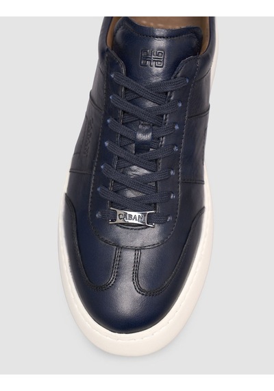 Cabani %100 Deri Bağıcıklı Lacivert Erkek Sneaker Lacivert