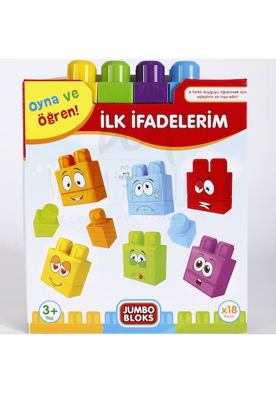 18 Parça Jumbo Bloks İlk Ifadelerim Puzzle Yapboz  Oyuncak Se