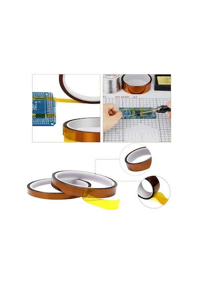 Kapton Bant 5mmx30m Yüksek Isıya Dayanıklı Yanmaz Bant