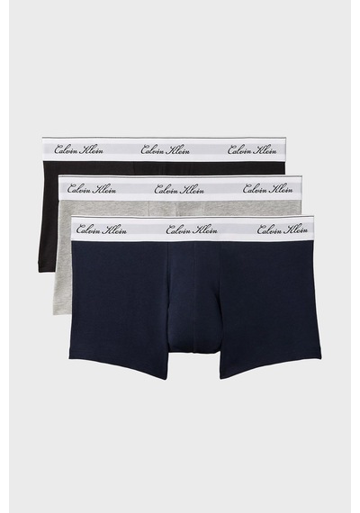 Calvin Klein Pamuklu Logolu 3 Pack Boxer Lv00nb46074kj Erkek Boxer Lv00nb4607 4kj Siyah-gri-lacivert