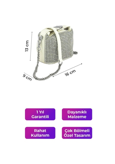 Kriste Bell Kadın Çantası Çapraz Askılı Beyaz 26314 Beyaz
