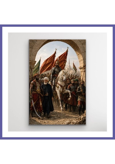 Bezos Fatih Sultan Mehmet İstanbul'un Fethi Kanvas Tablo 20x30 Cm Nıda Çok Renkli