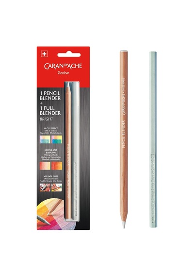 Caran D'ache Blender Kalem Full Blender Bright Ahşap Çerçeveli 2 Parçalı, 0902.301, Tek Boy, Çok Renkli, Çok Renk Genel