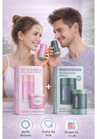 Ben&anna Love Me Ve Persian Lime Refill Deodorant 2 Li Aile Paketi Vegan Alüminyum İçermez