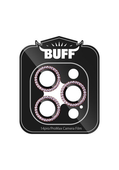 Buff Apple Uyumlu iPhone 14 Pro / 14 Pro Max Diamond Lens Koruyucu Kırmızı