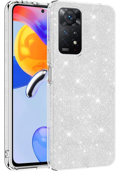 Xiaomi Uyumlu Redmi Note 11 Pro 5g Kılıf Zore Parıltılı Simli Shining Silikon