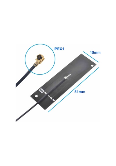2.4ghz 6dbi Board Pcb Anten Ipex1 Siyah 800-2170mhz Mini Pcb Tip Anten 19cm Kablo Ipx1 Gsm Gprs 3g L