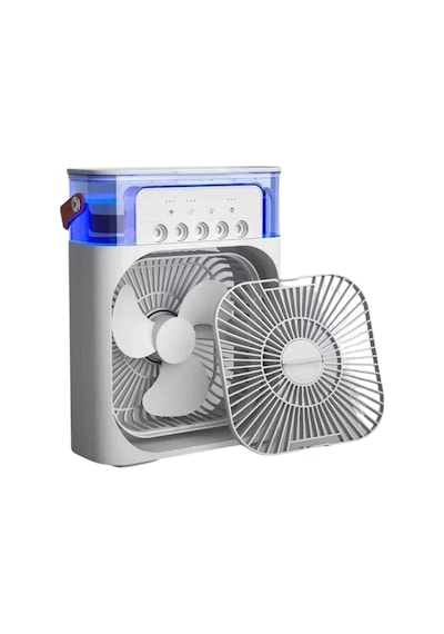Mini Klima Fan Usb'li 7 Renk Gece Işığı 3'ü 1 Arada Fonksiyon