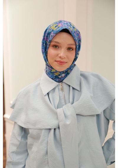 Silk Home Soft Eşarp 73081-16 Taş, Bebe Mavi, Mor, Yağ Yeşili, İndigo