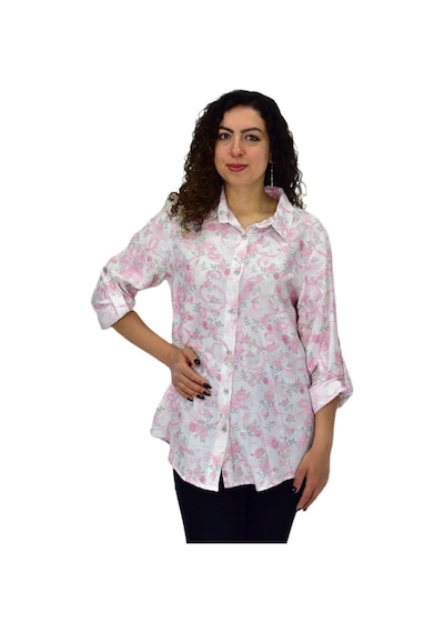 Gölge Kadın Uzun Kol Gömlek Bgl-st04665 Pembe