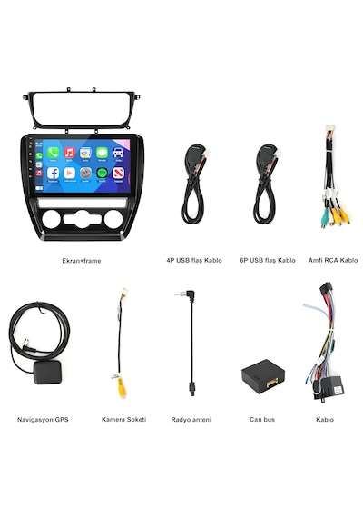 Volkswagen Jetta 2011-2017yıl 2gb Ram 32gb Rom Carplay Navigasyon