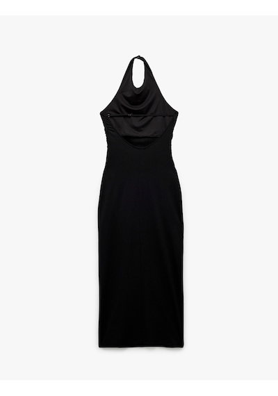 Koton Bürümcük Kumaş Sırt Dekolteli Büzgülü Halter Yaka Midi Elbise Siyah 5sak80538ek Siyah Koton Bürümcük Kumaş Sırt Dekolteli Büzgülü Halter Yaka Midi Elbise Siyah 5sak80538ek Siyah