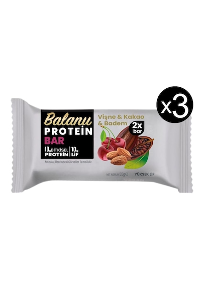 Vişneli & Kakaolu Hurmalı Protein Bar 55gr 2xbar X3 Adet