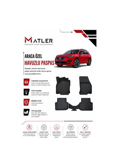 Seat Tarraco 2020 Model 4d Ekstra Havuzlu Paspas
