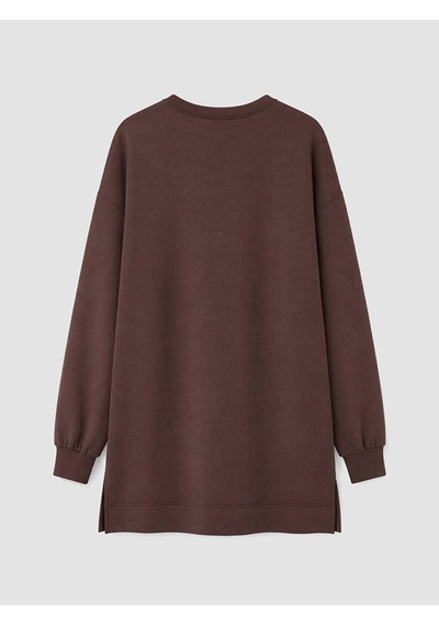 LC Waikiki Lc Waıkıkı Kahverengi Soft Touch Kadın Sweatshirt Tunik