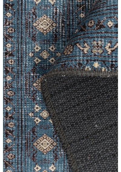 Artloop Relic Lacivert Vintage Dokulu Geleneksel Desenli Dokuma Tabanlı Şönil Halı Al 478