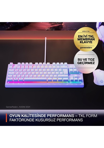 Steelseries Apex 3 Tkl Rgb Suya Ve Toza Dayanıklı Türkçe Gaming K