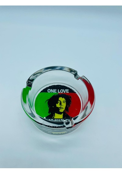 Alcan Marka Cam Küllük Isıyadayanıklı Bobmarley Kültablası //85mm