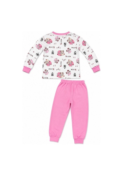 Novalisse Kız Çocuk Premium Penye Koala Desenli Uzun Kollu Pijama Takımı 2-11 Yaş - Pembe Çoklu Renk