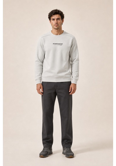Redline Takes Bisiklet Yaka Kışlık Regular Fit Sweatshirt Gri