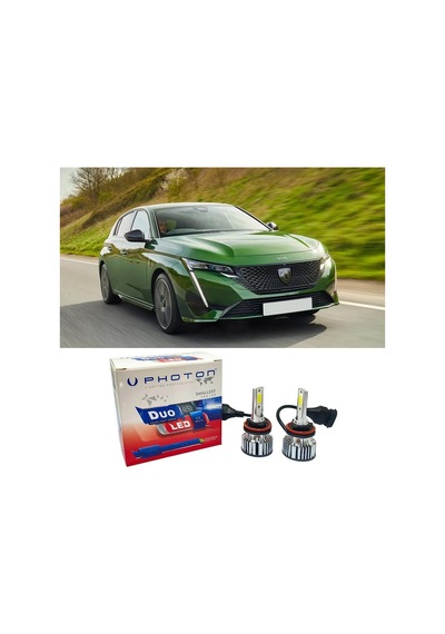Peugeot 308 Uzun Far Ampulü H1 Duo Yeni Seri Beyaz 2021+