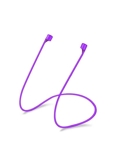 Microsonic Apple Uyumlu AirPods 3 Manyetik Mıknatıslı Kulaklık İpi Mor