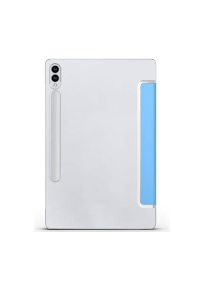 Galaxy Tab S9 Fe Plus/galaxy Tab S10 Plus Tablet İle Uyumlu Tablet Kılıfı Smart Cover Uyku Modlu Standlı Arkası Sert Şeffaf Kapak Mavi