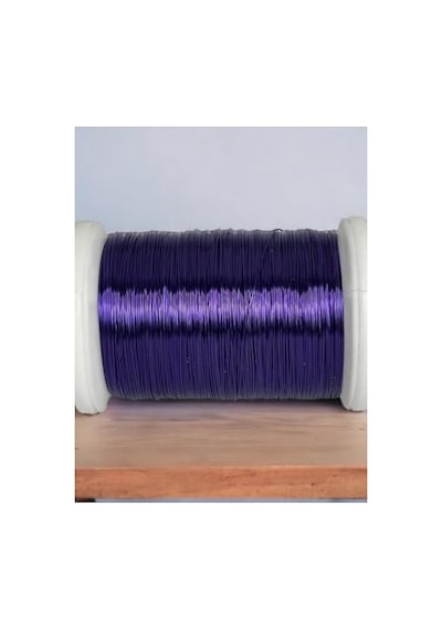 Gürbüz Filografi 0.30mm 100gr - 150m Bakır Üstü Gümüş Kaplı Parlak Mor Renkli Filografi Teli Genel