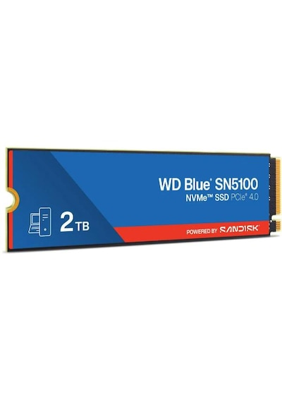 Wd Blue Sn5100 2tb Wds200t5b0e 7100/6700mb/s Pcıe Gen 4.0 M.2 2280 Nvme Ssd 2 Tb