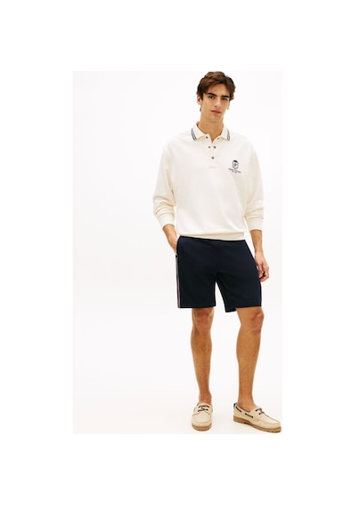 Tommy Hilfiger Global Strıpe Sweatshort - Regular Fit Şerit Detaylı Siyah Eşofman Şort Çok Renkli Tommy Hilfiger Global Strıpe Sweatshort - Regular Fit Şerit Detaylı Siyah Eşofman Şort Çok Renkli