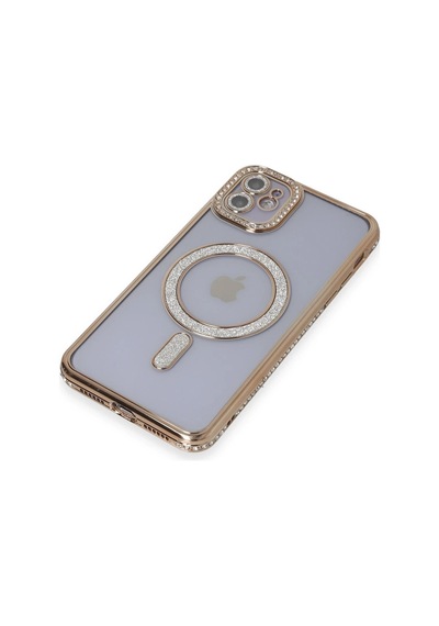 Mey İthalat Apple iPhone Uyumlu 11 - Kılıf Joke Simli Magneticsafe - Kılıf - Gold Diğer