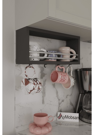 Trend Kupa Standı, Bardak Tutucu, Kupa, Fincan Askılığı Çok Amaçlı Raf 45 Cm, Antrasit Antrasit Trend Kupa Standı, Bardak Tutucu, Kupa, Fincan Askılığı Çok Amaçlı Raf 45 Cm, Antrasit Antrasit