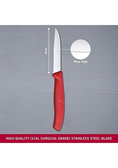 6.7431 Swissclassic 8cm Tırtıklı Soyma Bıçağı Sku: Zeusb000wldow8 001 Siyah