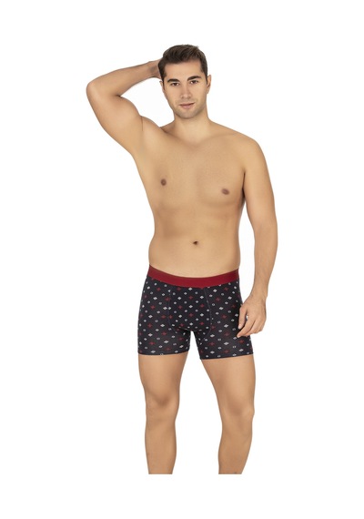 Özkan Underwear Özkan 11111 5'li Paket Erkek Pamuklu Karışık Desenli Likralı Penye Boxer DESENLİ