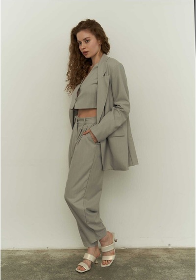 Mai Collection Mai Studios Co. Polly Gri Üçlü Ceket Takım Gri