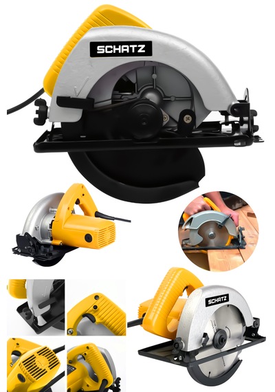 Schatz 800w Bakır Sargı Sjs Metal Şanzıman Sunta Kesme Daire Testere Makinesi Sarı 180mm