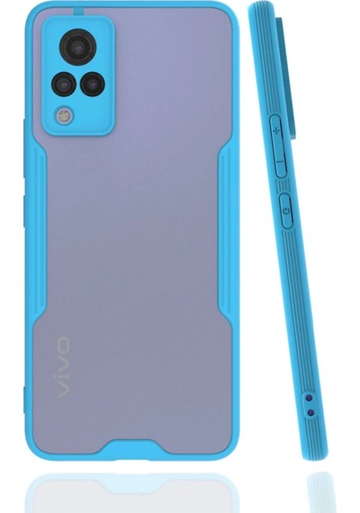 Ilkeshop Newface Vivo V21 Kılıf Platin Silikon - Mavi