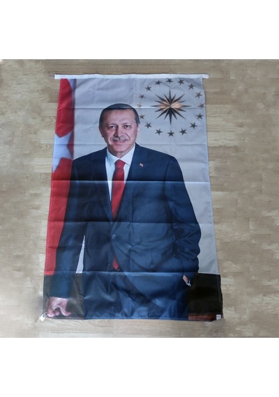 Pencere Bayrak Recep Tayyip Erdoğan 100 x 150 CM