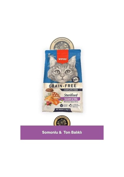 Tahılsız Somon Tuna Kısır Kedi Maması 8 Kg Wanpy