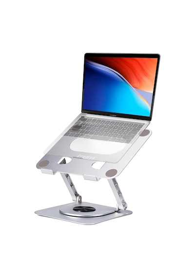 Dizüstü Bilgisayar Standı - Alüminyum Alaşımlı Stand 360 Derece Dönebilen Pc Katlanabilir Ergonomik, Yükseklik Ve Açı Ayarlanabilir, İpad, Dizüstü Bilgisayarlar Ve Tabletler İle Uyumlu, 17 İnç