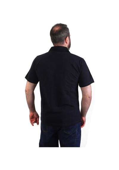 Eser - Polo Yaka Kısa Kol Penye İş Tişörtü - Cepli - Lacivert