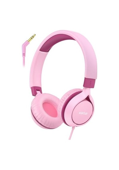 Earfun S1 Kablolu Kulaküstü Çocuk Kulaklık - Ayarlanabilir Kafa Bandı - Okul/seyahat/erkek/kız Çocuklar/bilgisayar/tablet Için Taşınabilir - Pembe 50 x 22