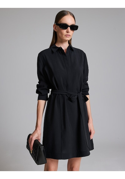 Pierre Cardin Siyah Regular Fit Dokuma Elbise 50333850-vr046