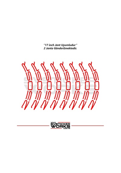 Cfmoto 250sr Sticker Jant İçi Yazı 8li Sticker Set