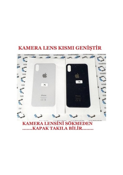 Apple Uyumlu iPhone X Arka Pil Batarya Kapağı ( Cam) (255150601)