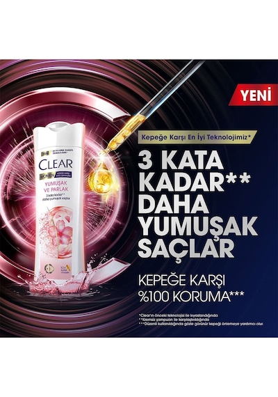 Women Kepeğe Karşı Etkili Şampuan Yumuşak Ve Parlak 350 Ml X3