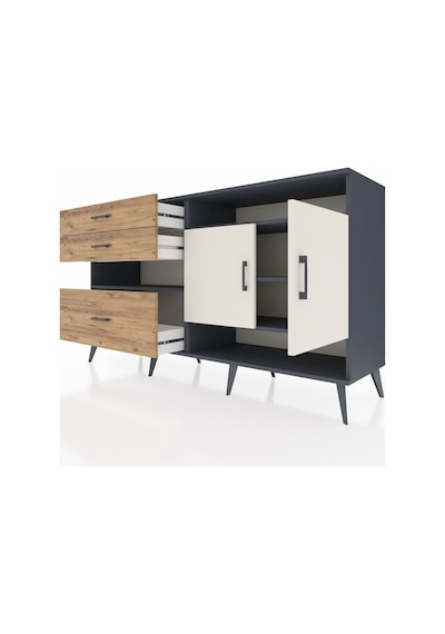 Hyperion Konsol 4 Raflı 3 Çekmeceli 2 Kapaklı 176x44x99 Antrasit- Antrasit-aytaşı/çam Hyperion Konsol 4 Raflı 3 Çekmeceli 2 Kapaklı 176x44x99 Antrasit- Antrasit-aytaşı/çam