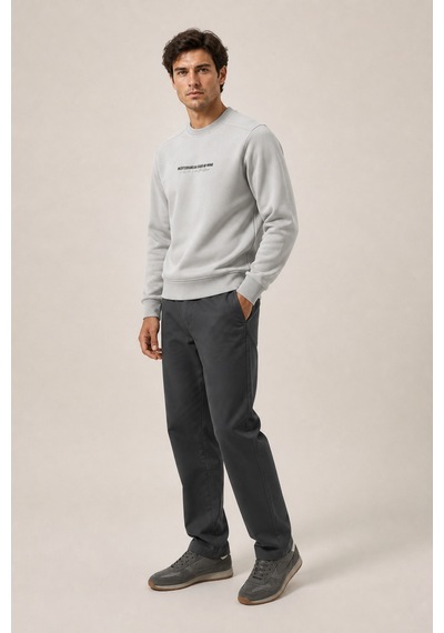 Redline Takes Bisiklet Yaka Kışlık Regular Fit Sweatshirt Gri